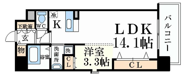 梅田駅 徒歩10分 7階の物件間取画像